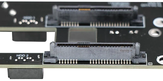 Alt view image 6 of 7 - AJMRTC NAS-S 2Bay SATA Hard Drive Backplane, SATA III 6Gbps Storage Server Adapter Board, Supports 2.5" & 3.5" SATA HDD SSD, SATA 7P Interface Hot Swap Backplane for Custom NAS Chassis