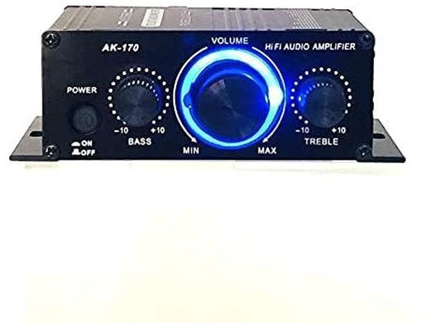 Alt view image 5 of 6 - AJMRTC 12V DC 400W Aluminum HiFi Stereo Power Amplifier, Mini Car Audio Stereo Amplifier, Dual Channel Amp for Vehicle Speaker, Home DIY Sound System