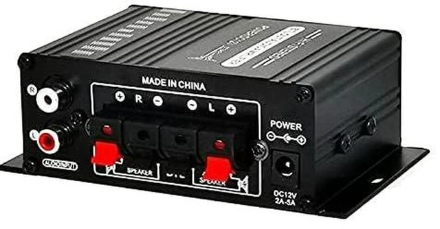 Alt view image 3 of 6 - AJMRTC 12V DC 400W Aluminum HiFi Stereo Power Amplifier, Mini Car Audio Stereo Amplifier, Dual Channel Amp for Vehicle Speaker, Home DIY Sound System