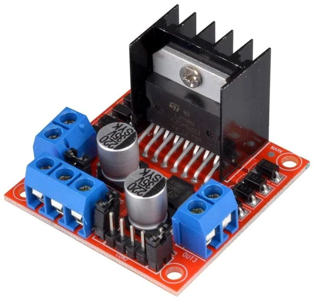 Alt view image 7 of 7 - AJMRTC 4PCS L298N Dual H-Bridge Motor Driver Module, DC Stepper Motor Controller Board, PWM Speed Control Module for Arduino ESP32 STM32 Robot DIY Project