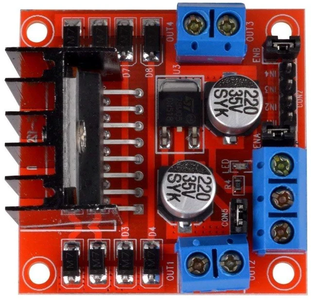 Alt view image 4 of 7 - AJMRTC 4PCS L298N Dual H-Bridge Motor Driver Module, DC Stepper Motor Controller Board, PWM Speed Control Module for Arduino ESP32 STM32 Robot DIY Project