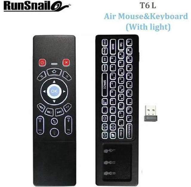 Alt view image 6 of 6 - AJMRTC T6 Air Mouse Remote Control, 2.4G Wireless Keyboard with Touchpad, 6-Axis Gyro Smart TV Remote for Android TV Box M8S PRO, H96 PRO, Mini PC, HTPC