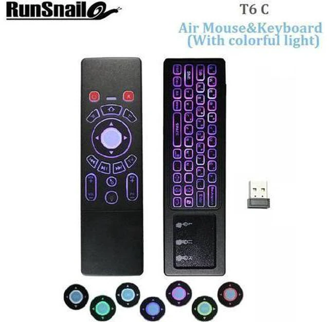 Alt view image 3 of 6 - AJMRTC T6 Air Mouse Remote Control, 2.4G Wireless Keyboard with Touchpad, 6-Axis Gyro Smart TV Remote for Android TV Box M8S PRO, H96 PRO, Mini PC, HTPC