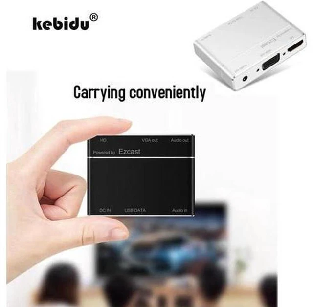 Main image of AJMRTC S8Pro 3-in-1 Digital USB to HDMI VGA + 3.5mm Audio Converter, 1080P Full HD TV Dongle AV Adapter, Screen Mirroring Converter for iOS Android Smartphone Tablet to TV Monitor Projector