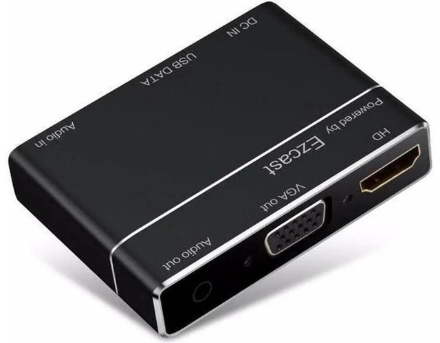 Alt view image 2 of 6 - AJMRTC S8Pro 3-in-1 Digital USB to HDMI VGA + 3.5mm Audio Converter, 1080P Full HD TV Dongle AV Adapter, Screen Mirroring Converter for iOS Android Smartphone Tablet to TV Monitor Projector
