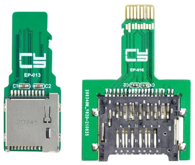 Alt view image 3 of 7 - AJMRTC 2PCS Micro SD TF Male to SD Female Extension Adapter PCBA, TF to SD Card Extender, Supports SD / SDHC / SDXC UHS-I UHS-II UHS-III High Speed Signal Pass Through