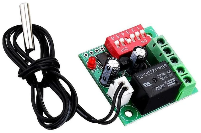 Alt view image 2 of 5 - AJMRTC W1701 Digital Thermostat, 12V DC Temperature Controller Switch, Adjustable Heating Cooling Thermostat with Probe for Incubator Aquarium Greenhouse