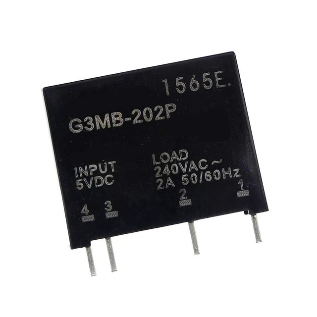 Alt view image 2 of 4 - AJMRTC 5pcs G3MB-202P Solid State Relay Module, DC to AC PCB SSR, Input 5V DC, Output 240V AC, Low Level Trigger Relay Board for Arduino PLC Industrial Control