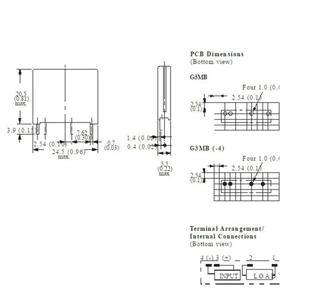 Alt view image 3 of 4 - AJMRTC 5pcs G3MB-202P Solid State Relay Module, DC to AC PCB SSR, Input 5V DC, Output 240V AC, Low Level Trigger Relay Board for Arduino PLC Industrial Control
