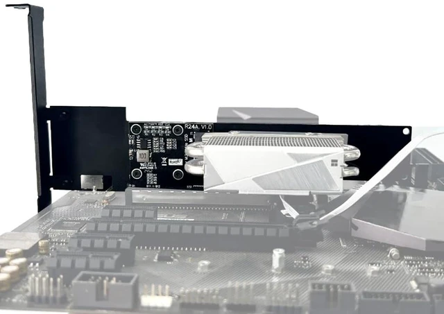 Alt view image 5 of 7 - AJMRTC R24A PCIe 5.0 x4 M.2 M-Key NVMe SSD Adapter Card, 128Gbps High Speed Converter with Bracket, Support 2230 2242 2260 2280 22110 NVMe SSD for Desktop PC Storage Upgrade