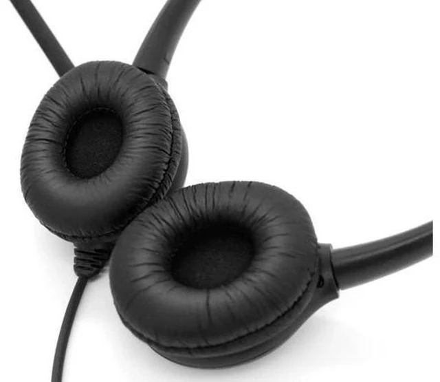 Alt view image 2 of 5 - AJMRTC Binaural Call Center Headset with QD Quick Disconnect Cable, RJ9 RJ10 Plug Wired Dual-Ear Headphone, Noise Cancelling Adjustable Boom Microphone, Soft Foam Ear Cushion for Office Desk Phone