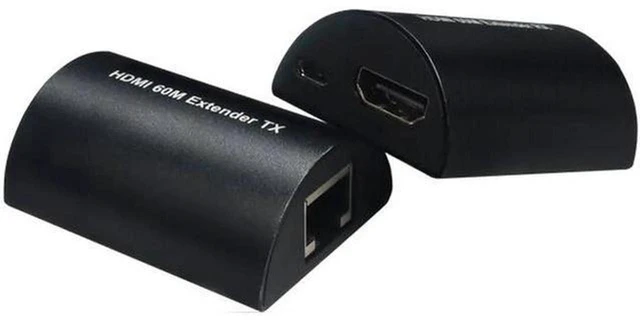 Alt view image 3 of 5 - AJMRTC 60M HDMI Over Ethernet Extender, 1080P Full HD HDMI to RJ45 Converter, Transmit HDMI Signal via Cat5 Cat6 Cat7 Network Cable, Local Loop Out & EDID, for TV Monitor Projector Security Camera