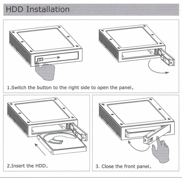 Alt view image 2 of 7 - AJMRTC MRA180 Trayless 3.5-inch Floppy Bay Mobile Rack, SATA III 6Gbps Hot Swap Hard Drive Extraction Box for 7mm12.5mm 2.5 Inch SATA HDD SSD, Desktop Chassis Internal Storage Enclosure