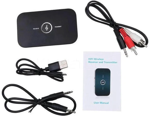 Alt view image 2 of 5 - AJMRTC Bluetooth 4.1 2-in-1 Audio Transmitter Receiver Adapter, 3.5mm AUX Jack Wireless Audio Transceiver, A2DP Low Latency Pairing, Built-in Rechargeable Battery for TV, DVD, MP3, Speaker, Headphone