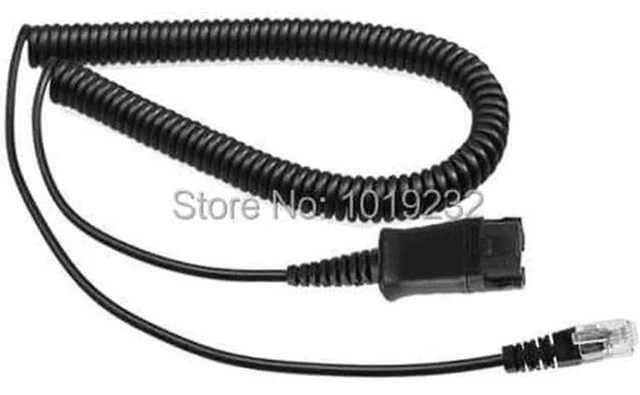 Alt view image 3 of 6 - AJMRTC Monaural Call Center Headset with Inline Volume & Mute Control, QD Quick Disconnect Cord, RJ9 RJ10 Plug, Noise Cancelling Boom Microphone, Soft Foam Ear Cushion for Office Desk Phone Customer