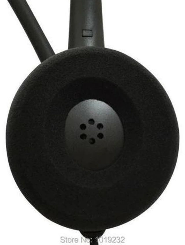 Alt view image 6 of 6 - AJMRTC Monaural Call Center Headset with Inline Volume & Mute Control, QD Quick Disconnect Cord, RJ9 RJ10 Plug, Noise Cancelling Boom Microphone, Soft Foam Ear Cushion for Office Desk Phone Customer