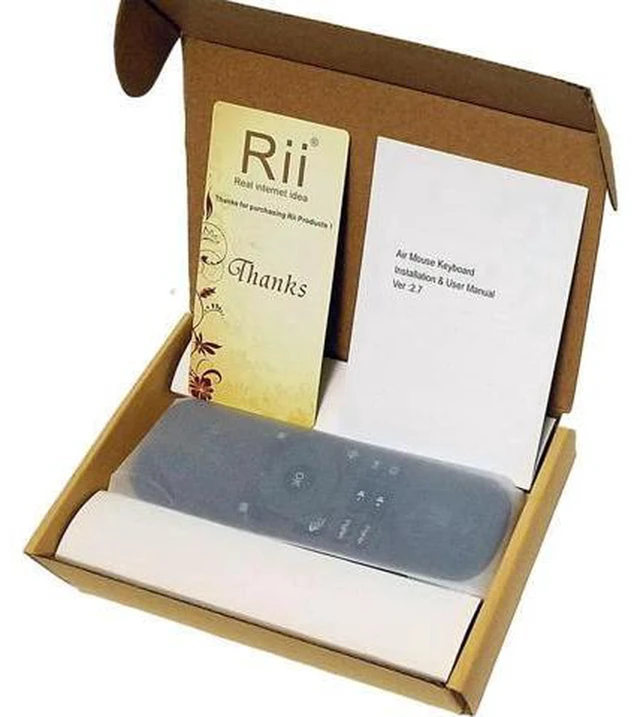 Alt view image 5 of 6 - AJMRTC Rii i7 Mini Air Mouse, 2.4GHz Wireless Remote Control with Built-in 6-Axis Gyroscope, Fly Air Mouse Motion Sensing Remote for Smart TV, Android TV Box, PC, HTPC, Laptop, Projector, Media Player