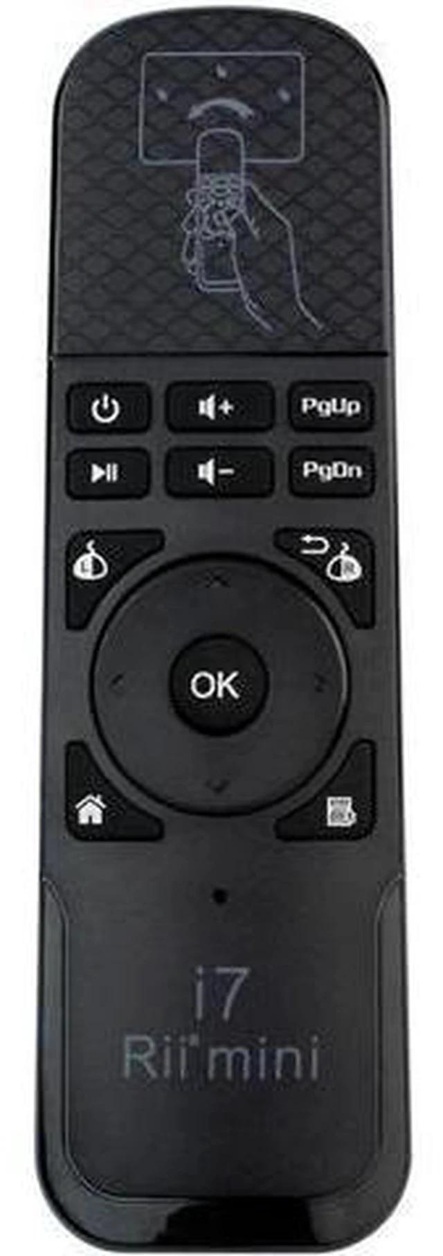 Alt view image 6 of 6 - AJMRTC Rii i7 Mini Air Mouse, 2.4GHz Wireless Remote Control with Built-in 6-Axis Gyroscope, Fly Air Mouse Motion Sensing Remote for Smart TV, Android TV Box, PC, HTPC, Laptop, Projector, Media Player
