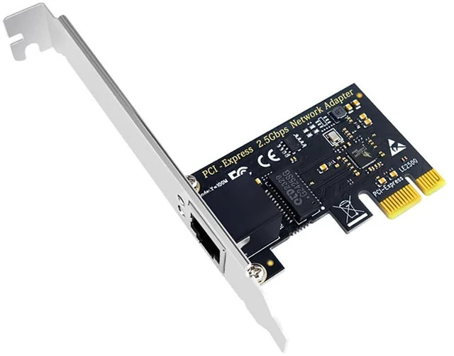 Alt view image 4 of 4 - AJMRTC SU-LE2500 PCIe 2.5G Gigabit Network Card, 2500Mbps Multi-Gigabit RJ45 LAN Adapter, PCIe X1 5Gbps Bus Speed, Wired Ethernet NIC for Desktop PC, Soft Router, NAS, Gaming, PXE Boot Supported