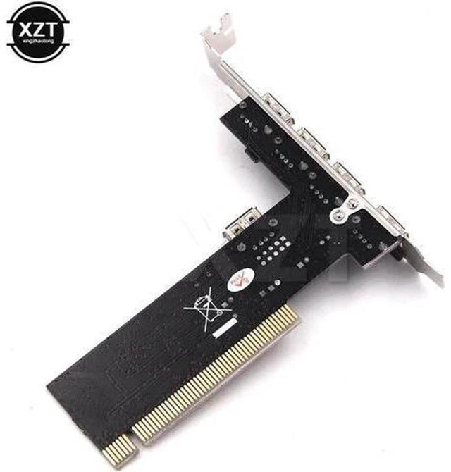 Alt view image 4 of 5 - AJMRTC PCI Express USB 2.0 Controller Card, 4 Port 480Mbps High Speed USB 2.0 Hub Expansion Adapter, VIA Chip PCIe USB Card for Desktop PC, Plug and Play