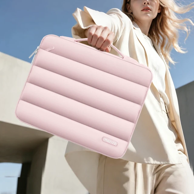 Alt view image 5 of 7 - Compatible with MacBook Neo Case 13 inch 2026 A3404 A18 Pro Chip | Scratch-Resistant Protective Hard Shell&Puffy Sleeve Bag&Keyboard Skin&Screen Film&Type C, Blush