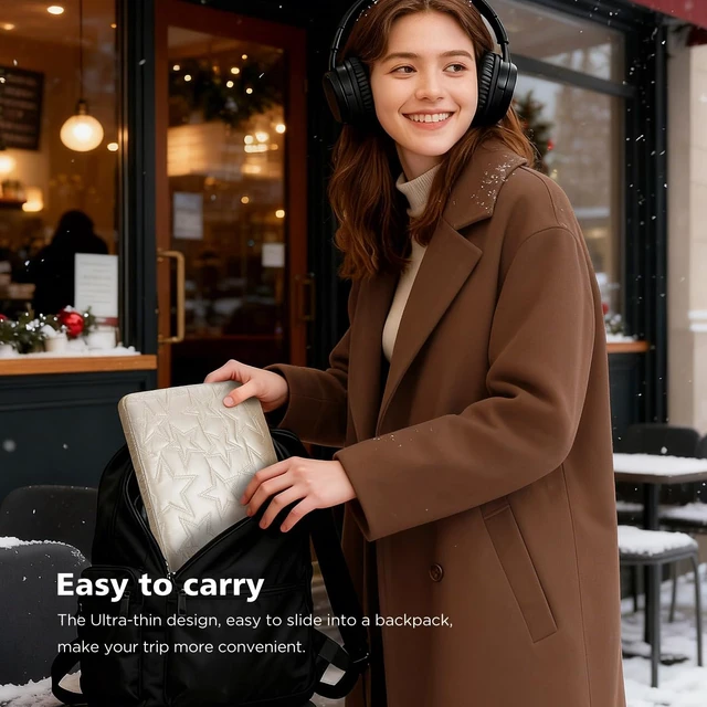 Alt view image 6 of 6 - 14 inch Laptop Sleeve Case for 14" MacBook Pro M5 M4, Surface Laptop Studio 2, ThinkBook 14 Gen 8, IdeaPad 3i, Yoga Slim 7X, Inspiron 14, 14.5" XPS 14, HP ThinkPad Notebook Bag, Champagne