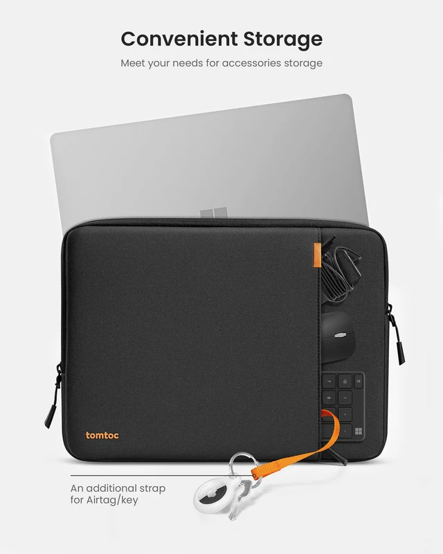 Alt view image 5 of 7 - 360° Protective Laptop Case for 14" Lenovo HP ASUS Dell Acer Laptop | Water-Resistant Shockproof Computer Bag Sleeve with Accessory Pocket Fits 14-inch Notebook Ultrabook Portable Monitor