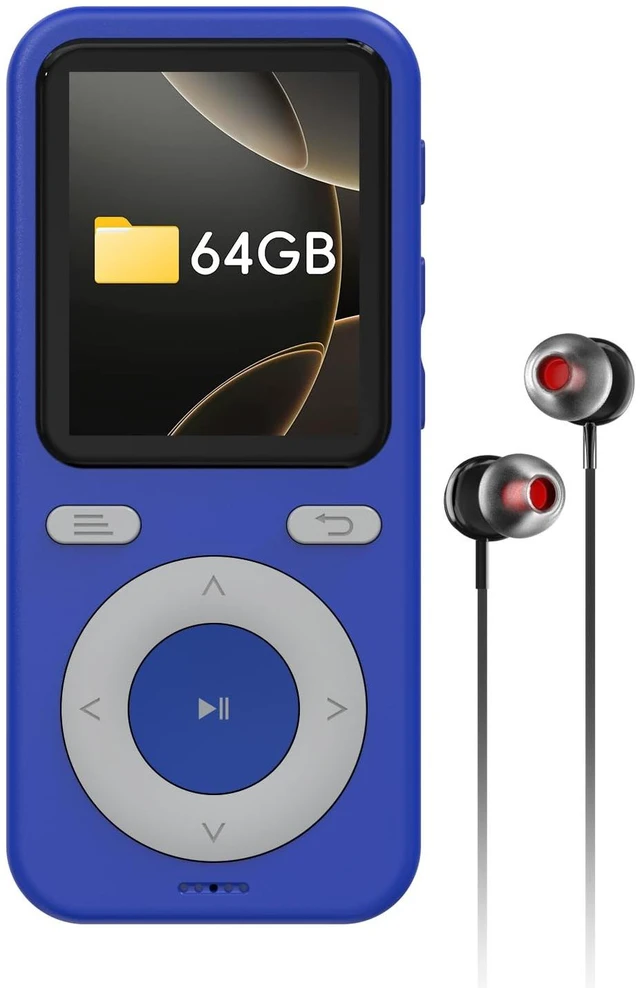 Main image of 64GB Bluetooth MP3 Player with Speaker,No FM,Portable Music Player | Portable MP3 Player for Kids,MicroSD Support,Shuffle,Bluetooth Wireless Audio,Digital Music Player,Ideal for Travel&Sport