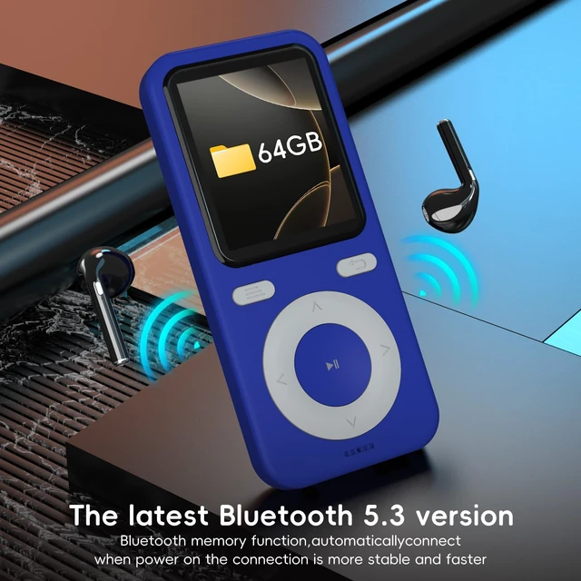 Alt view image 3 of 6 - 64GB Bluetooth MP3 Player with Speaker,No FM,Portable Music Player | Portable MP3 Player for Kids,MicroSD Support,Shuffle,Bluetooth Wireless Audio,Digital Music Player,Ideal for Travel&Sport