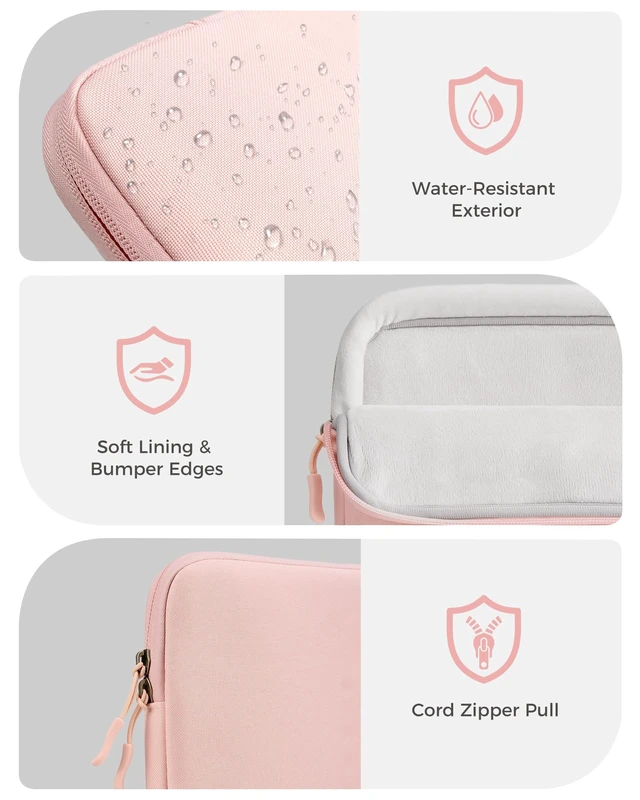 Alt view image 4 of 6 - MacBook Neo 13 Inch Sleeve for 2026 (A3404, A18 Pro) | Soft Lining Helps Prevent Scratches, Slim Lightweight Design With Front Accessory Pocket,Tailored For MacBook Neo 13"-Blush