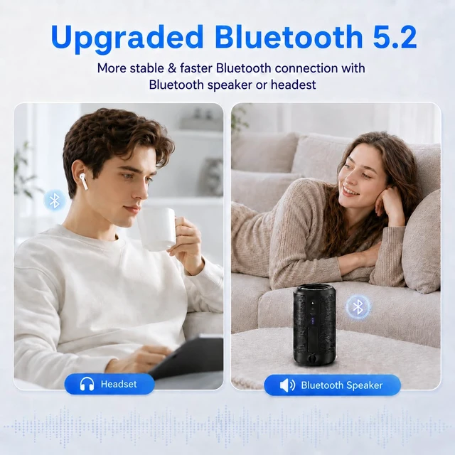 Alt view image 4 of 7 - 64GB MP3 Player with Bluetooth 5.2, AiMoonsa Music Player with Built-in HD Speaker, FM Radio, Voice Recorder, HiFi Sound, E-Book, Earphones Included, Blue