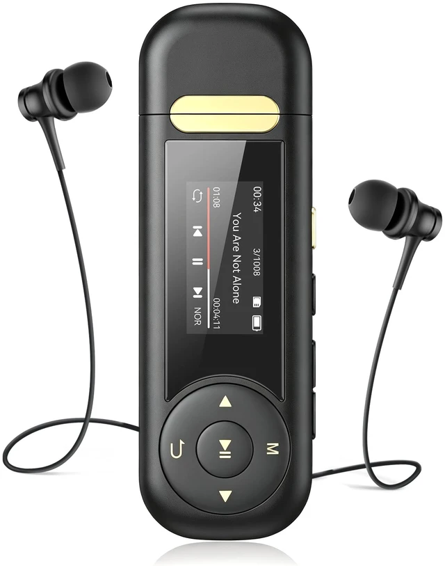 Main image of 64GB USB C MP3 Player with Bluetooth, A59 Music Player with Clip | 30 Hours Playback, with FM Radio, Recording, Support Mobile Phone Connection(Black)