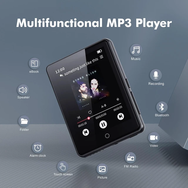 Alt view image 6 of 7 - 64GB MP3 Player with Bluetooth 5.3,2.8'' in Full Touchscreen with Speaker | Portable music Player for Kids with HiFi Lossless Sound ,FM Radio,Voice Recorder,Random play,Supports Up to 128GB TF Card
