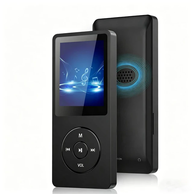 Main image of 64GB MP3 Player with Bluetooth Portable HiFi Music Player with FM Radio | With Built-in Speaker,Voice Recorder,E-Book,Digital Music Player Ideal for Sports & Kids,HiFi Sound,Support Up to 128GB-Black