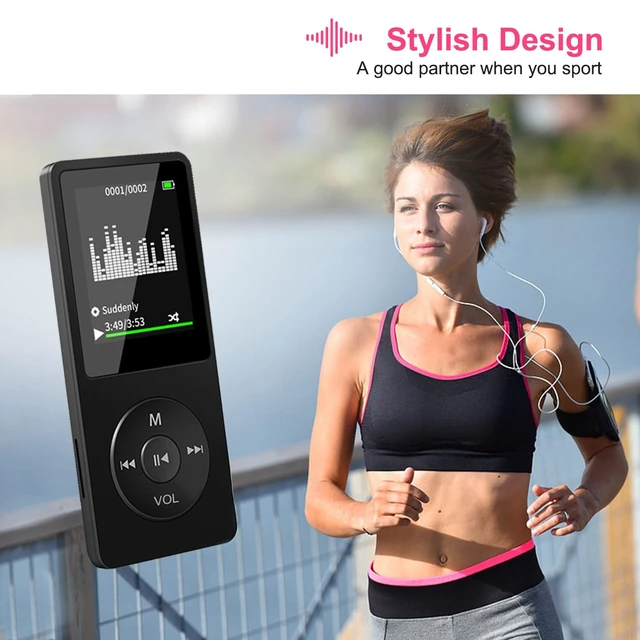 Alt view image 3 of 7 - 64GB MP3 Player with Bluetooth Portable HiFi Music Player with FM Radio | With Built-in Speaker,Voice Recorder,E-Book,Digital Music Player Ideal for Sports & Kids,HiFi Sound,Support Up to 128GB-Black