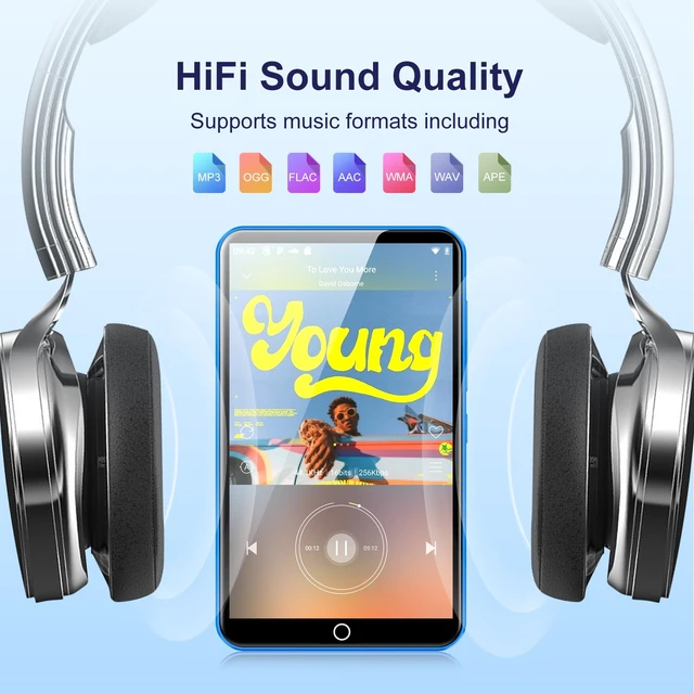 Alt view image 2 of 7 - Android MP3 Player with Bluetooth and WiFi, Spotify & Parental Controls 16G | MP4 Player with 4" Touchscreen & Speaker, Spotify Music Player with Recording & FM, 2000mAh, with Audible & Google Store