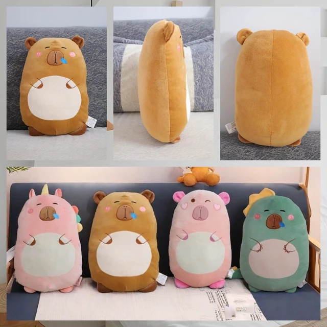Alt view image 5 of 7 - Super Soft Capybara Plush Toy Pillow, Cute Stuffed Animals, Squishy Plushie Hugging Pillow, Brown Guinea Pig Plush Toy Gifts for Kids