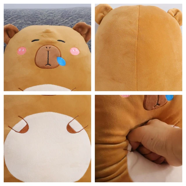 Alt view image 4 of 7 - Super Soft Capybara Plush Toy Pillow, Cute Stuffed Animals, Squishy Plushie Hugging Pillow, Brown Guinea Pig Plush Toy Gifts for Kids