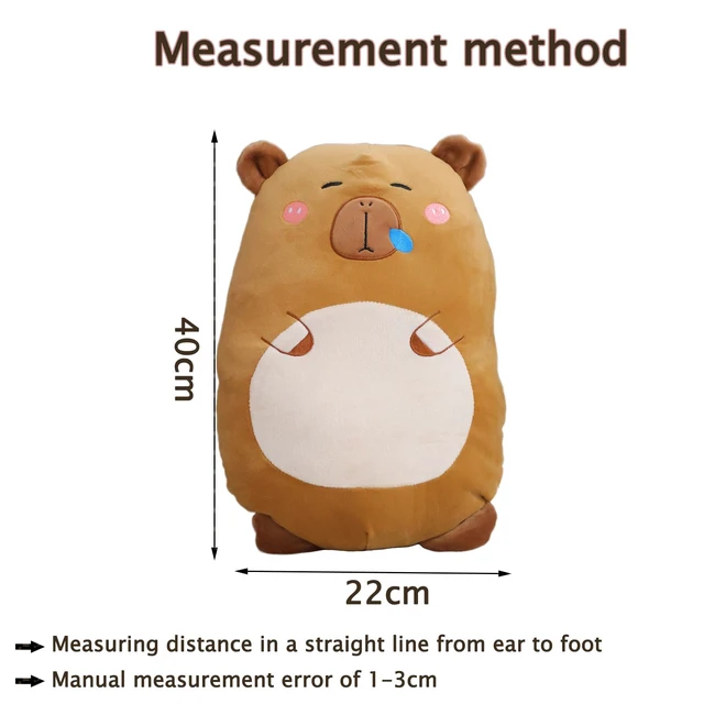 Alt view image 6 of 7 - Super Soft Capybara Plush Toy Pillow, Cute Stuffed Animals, Squishy Plushie Hugging Pillow, Brown Guinea Pig Plush Toy Gifts for Kids