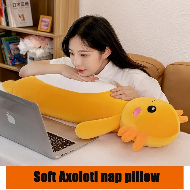 Alt view image 3 of 7 - Long Axolotl Plush Pillow, Cute Axolotl Stuffed Animal Body Plush Soft Plushies Doll Toy for Girls Boys(65cm/25.5inch,Pink)