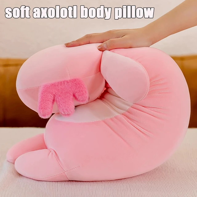 Alt view image 4 of 7 - Long Axolotl Plush Pillow, Cute Axolotl Stuffed Animal Body Plush Soft Plushies Doll Toy for Girls Boys(65cm/25.5inch,Pink)