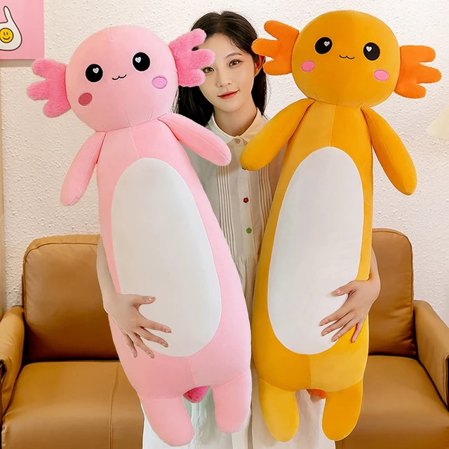 Alt view image 7 of 7 - Long Axolotl Plush Pillow, Cute Axolotl Stuffed Animal Body Plush Soft Plushies Doll Toy for Girls Boys(65cm/25.5inch,Pink)