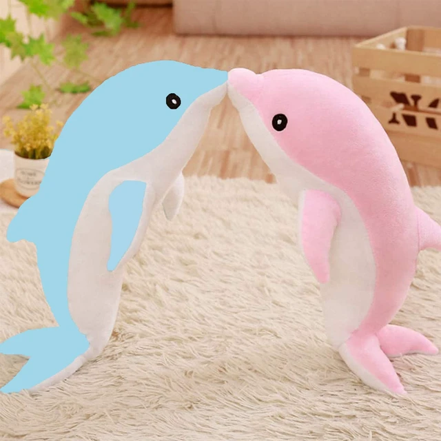 Alt view image 7 of 7 - Dolphin Stuffed Animals Plush Pillow Super Soft Sea Animal Plush Toys Dolls for Boys Girls Sleeping Cushion Gift (70cm/27.55in, Blue)