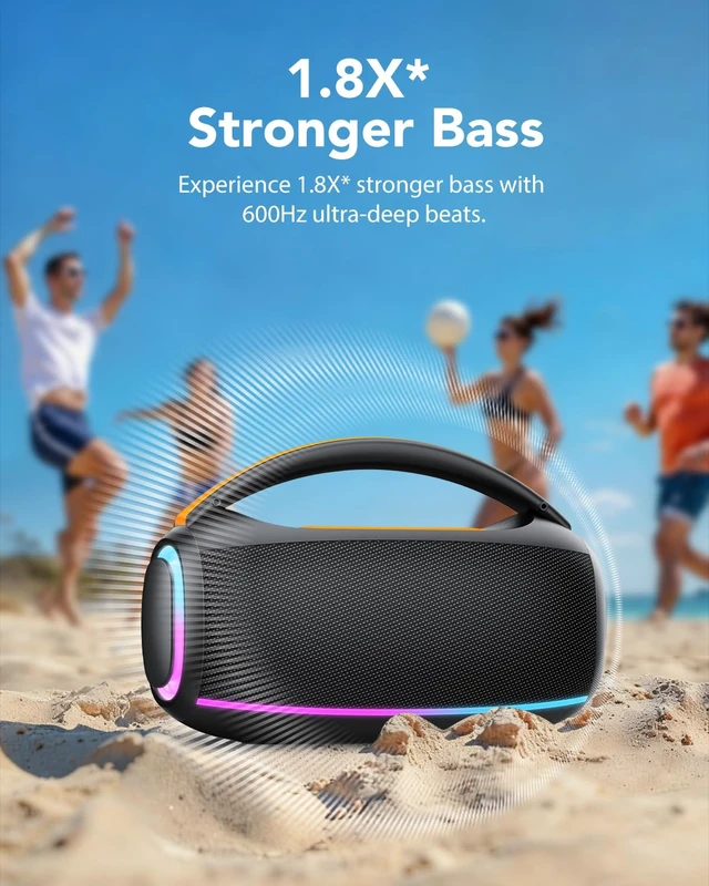 Alt view image 4 of 6 - Speakers Bluetooth Wireless: 80w Loud Speaker with Bass, 30H Playtime, IPX7 Waterproof, Bluetooth Speakers Outdoor for Work, Outdoor, Workshop, Garage, Portable Speaker with TWS