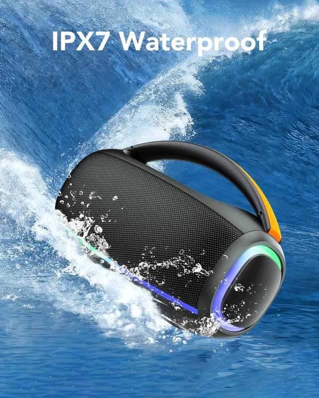 Alt view image 5 of 6 - Speakers Bluetooth Wireless: 80w Loud Speaker with Bass, 30H Playtime, IPX7 Waterproof, Bluetooth Speakers Outdoor for Work, Outdoor, Workshop, Garage, Portable Speaker with TWS