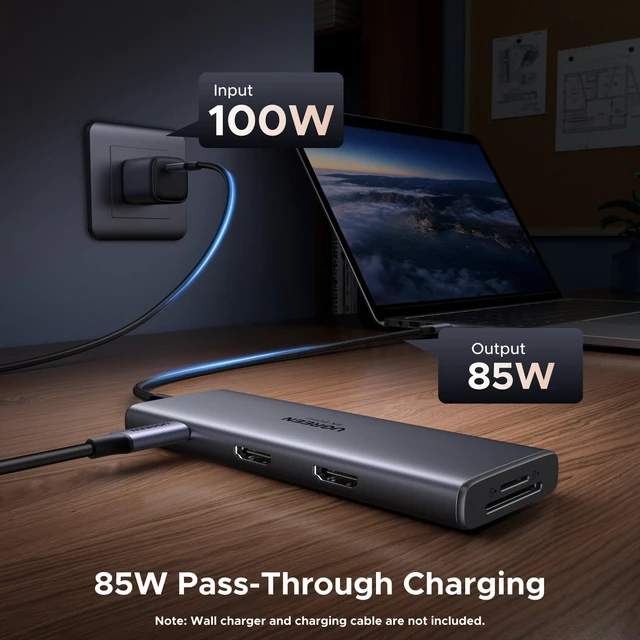 Alt view image 6 of 7 - USB C Docking Station Dual Monitor, 9-in-1 Aluminum Dock with 2xHDMI | Dual 4K@60Hz, 5Gbps USB-A&C Data Port, 100W PD, SD/TF 170MB/s, Revodok Pro Laptop USB-C Dock for HP, Thinkpad, Dell and More