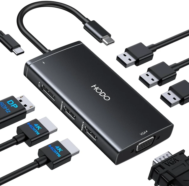 Main image of USB C Docking Station Dual Monitor for HP,Laptop Docking Station 3 Monitors