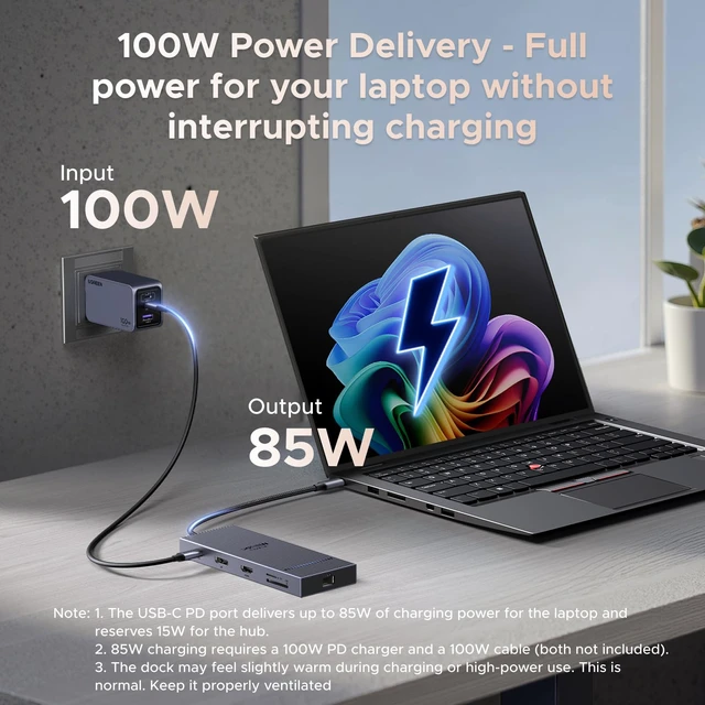 Alt view image 6 of 7 - USB C Docking Station Dual Monitor, 11-in-1 Dock with HDMI and DP | Dual 4K@60Hz, 2x10Gbps USB-C, 2xUSB-A, 100W PD, SD/TF 3.0, 1G Ethernet, 3.5mm Audio,Revodock Pro USB-C Hub,macOS Mirrors Only