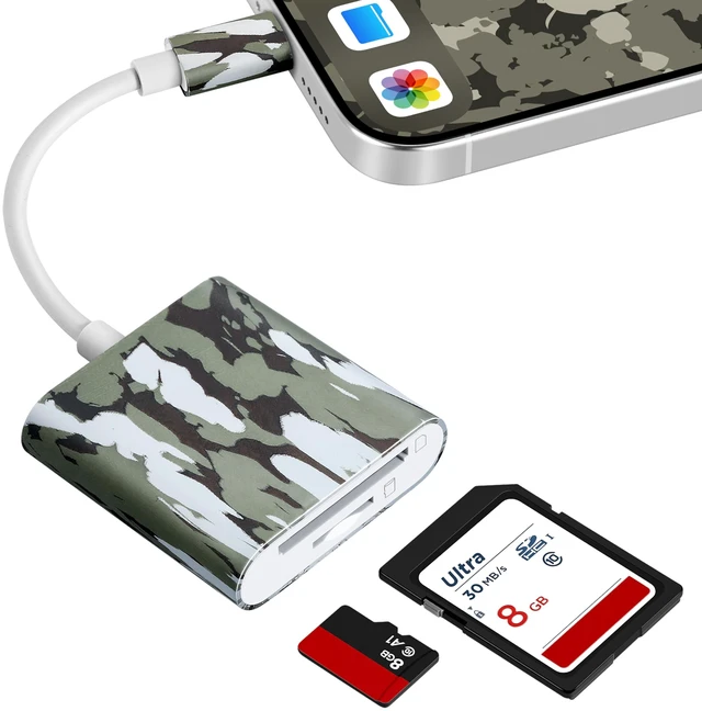 Main image of Trail Camera Viewer, Game Camera SD Card Reader for Hunters to View Images and Videos for iPhone 15 or Later and Android (USB-C)
