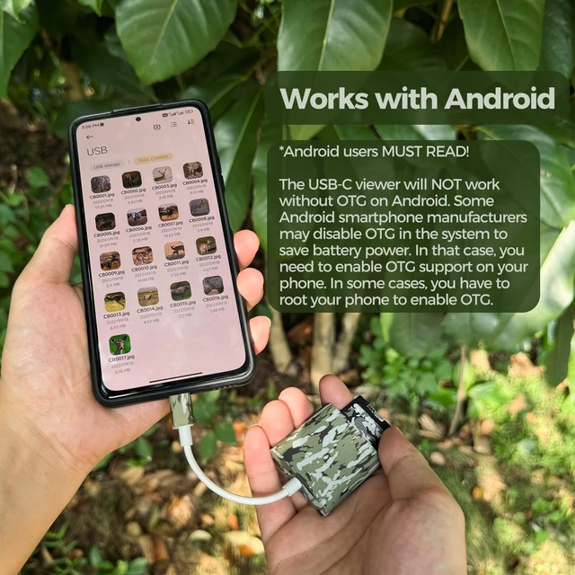 Alt view image 4 of 7 - Trail Camera Viewer, Game Camera SD Card Reader for Hunters to View Images and Videos for iPhone 15 or Later and Android (USB-C)